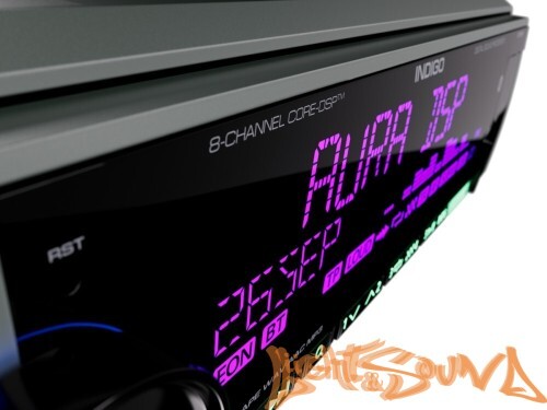Aura INDIGO-877DSP-MKII USB-ресивер, 4х51w, USB (1.2A)/FM/AUX/BT,4RCA,DSP,RGB подсветка