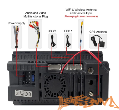 HIPPCRON AZJ-107 2din 4x50Bт USB/MP3/FM/Wi-Fi/Bluetooth, память 4/64гб 10дюймов