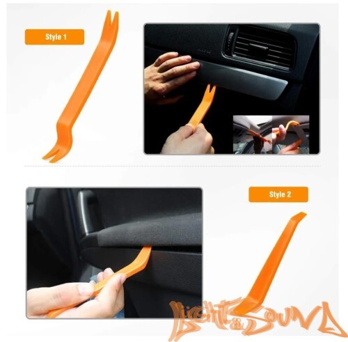 Набор LS инструментов для снятия обшивки (4 предметов) оранжевый