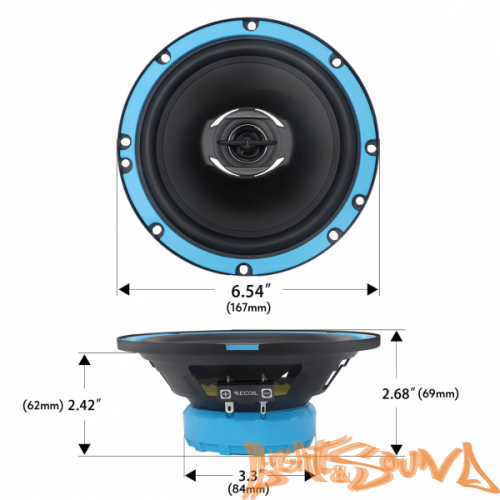 Recoil RCX65 6.5" (16,5 см), 2-полосная коаксиальная акустическая система