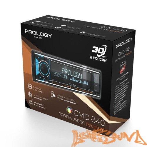 Prology CMD-340 4 х 55 Вт, FM/USB/BT ресивер с DSP процессором