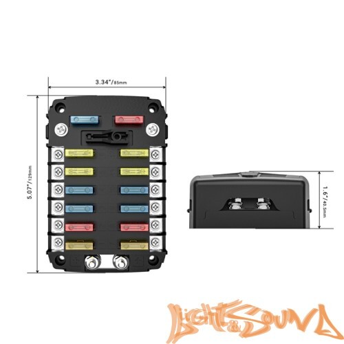 Блок на 12 предохранителей Recoil AF12