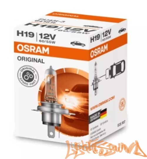 Osram Original Line H19 12V, 60/55W Галогенная лампа (1шт)