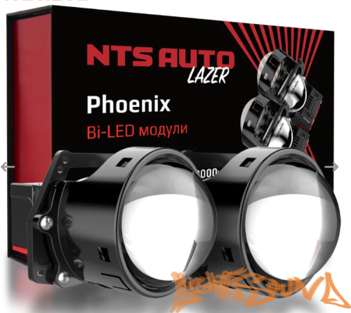 Бидиодная линза NTS AUTO BI-LED PHOENIX 3.0", 12V, 6300К, 1шт