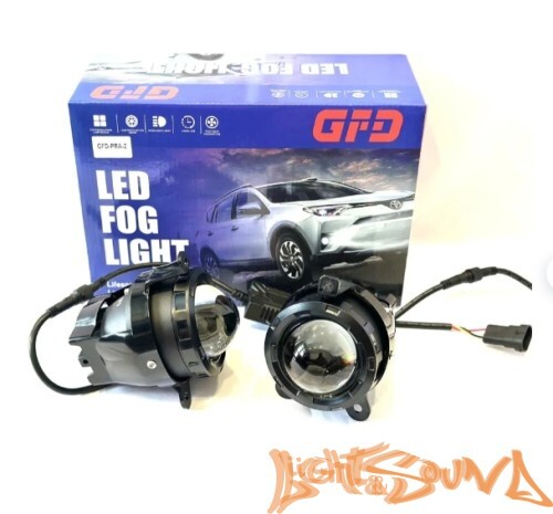 Светодиодная линза для ПТФ GFD PRA-2 Priora NIVA ближний дальний, 2шт