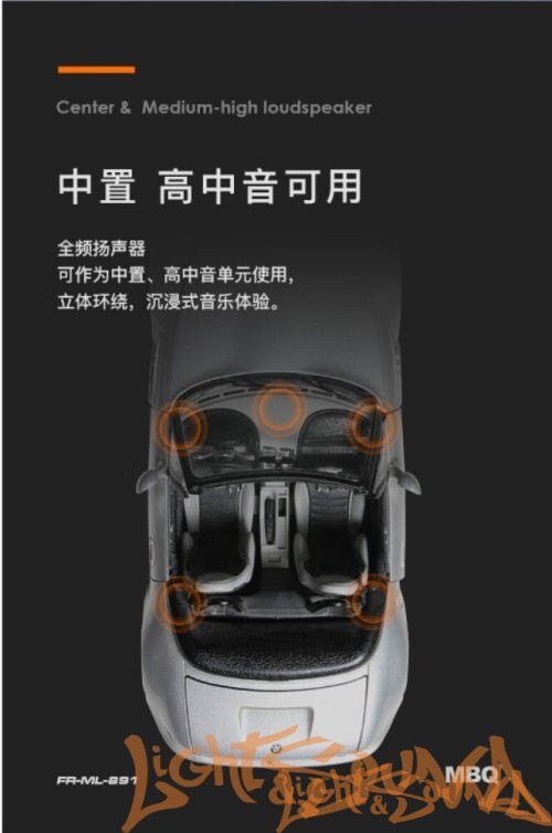 MBQ FR-ML-891 3.5" (9 см) широкополосные динамики (комплект)