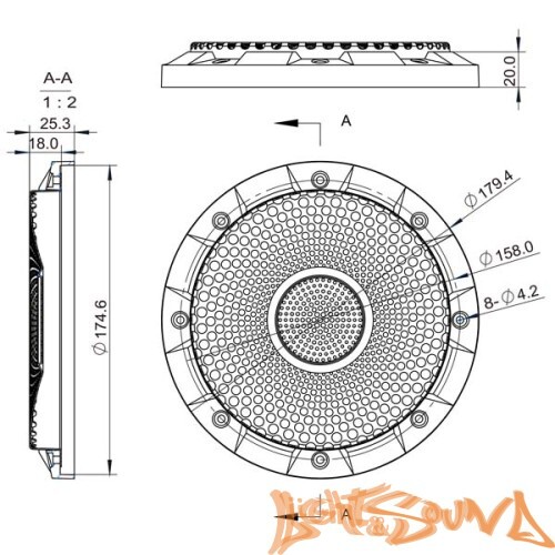 Защитная сетка для сабвуфера 6" Recoil SG-65, 1 шт