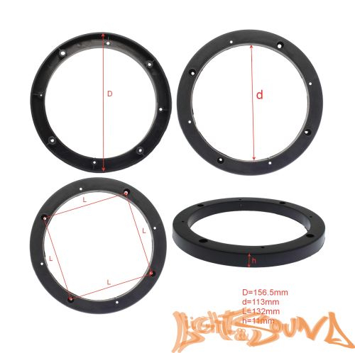 Подиумы пластиковые 6,5" (16см, ровные, простые), 2шт