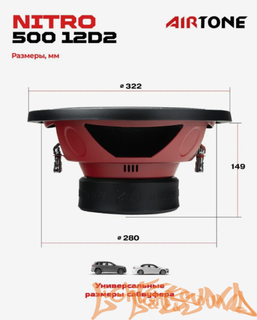 AIRTONE NITRO 500 12D2  12" (30см) сабвуфер