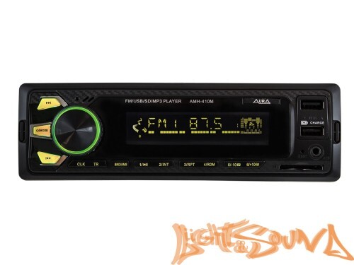 Aura AMH-410MQ USB-ресивер, 4x51w, 2xUSB (2A)/SD/FM/AUX, 2 RCA, iD3-TAG, мультицвет (7 цветов)