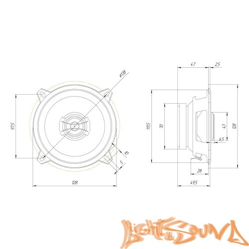 Oris Electronics JB-502 (13 см) 2-полосная коаксиальная акустическая система