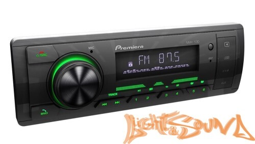 Premiera MVH-130 4 х 55 Вт, FM / USB ресивер с Bluetooth (зеленая подсветка)