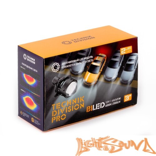 Бидиодная линза MTF light Bi-LED TECHNIK DIVISION PRO бескорпусный, линзованный, 3", 6000K, 1шт