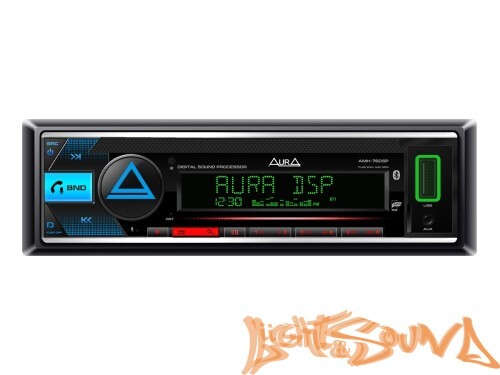 Aura AMH-76DSP USB-ресивер, 4х51w, USB (1.2A)/FM/AUX/BT,3RCA,DSP 2/3way, D-SWC, RGB-подсветка