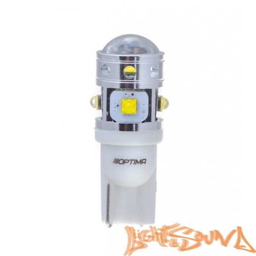 Optima MINI W5W (T10), CAN, CREE XB-D*6, 5500K, 12V, 1 шт