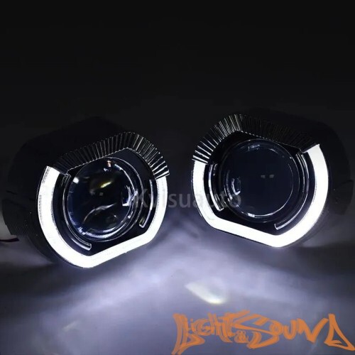 Бленда 3,0 дюйма LED ZX-009 Black (Белый/Оранжевый) 1шт