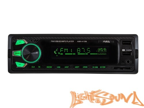 Aura AMH-410MQ USB-ресивер, 4x51w, 2xUSB (2A)/SD/FM/AUX, 2 RCA, iD3-TAG, мультицвет (7 цветов)