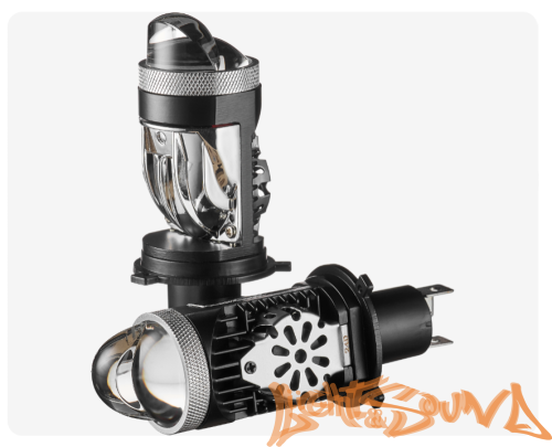 Светодиодная линза Clearlight H4 mini LL 4300K, 2шт