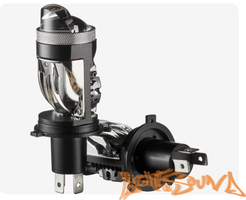 Светодиодная линза Clearlight H4 mini LL 4300K, 2шт