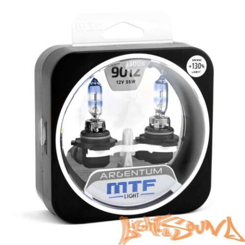 MTF ARGENTUM +130% HIR2 (9012), 12V, 55W Галогенные лампы (2 шт)