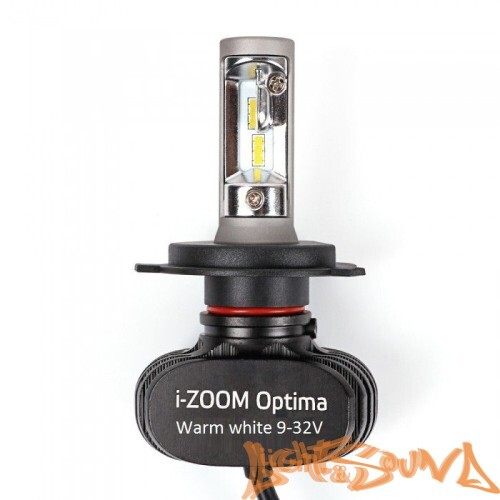 Светодиод головного света Optima i-Zoom H4 LED, Seoul-CSP, Warm White, 9-32V (2шт)