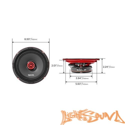 Recoil RX65-4P 6.5" (16,5 см), 2-полосная коаксиальная акустическая система