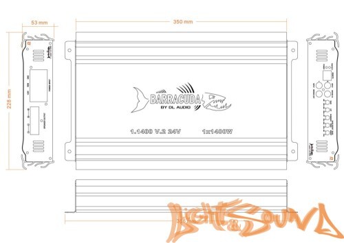 DL Audio Barracuda 1.1400 24V усилитель мощности 1-канальный