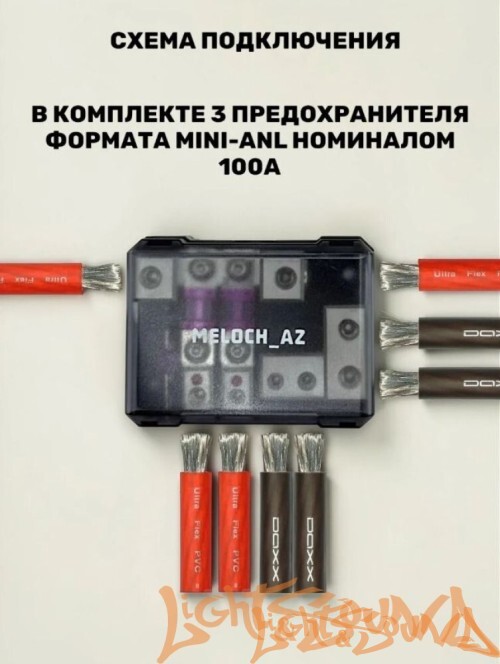 Колба предохранителя Meloch AZ miniANL DB04 (100A)