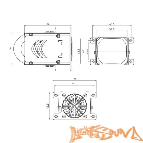 Бидиодная линза MTF LIGHT MaxBeam Compact линзованный, 2", 6000K, 1шт