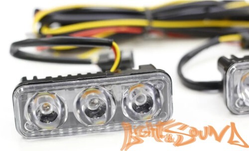 Ходовые огни ДХО 3 LED с функцией поворотника, 2шт