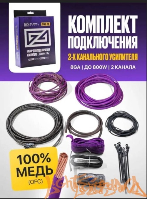 Global Audio SWC-28  Набор для подключения 2х-канального усилителя