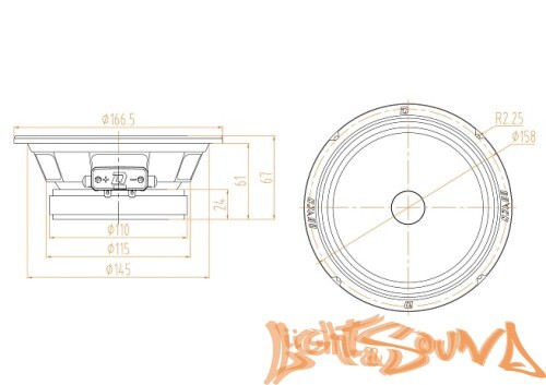 DL Audio Raven 165  V.3 среднечастотные динамики (комплект)