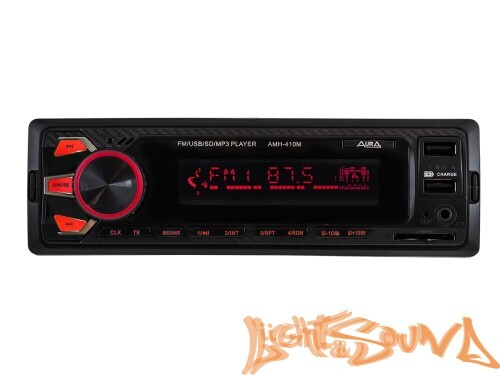 Aura AMH-410MQ USB-ресивер, 4x51w, 2xUSB (2A)/SD/FM/AUX, 2 RCA, iD3-TAG, мультицвет (7 цветов)