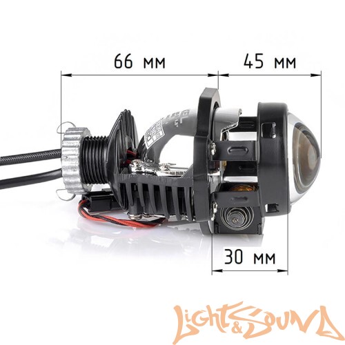 Бидиодная линза Dixel mini BI-LED G5 1.8" 5000К, 1шт