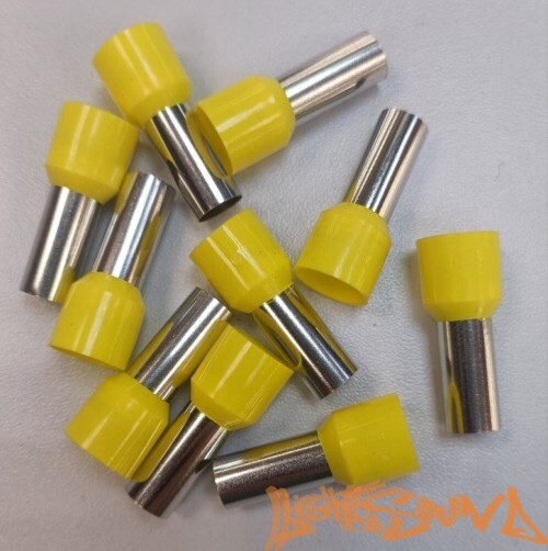 Клемма-втулка LS, металлическая, 25мм2, цвет желтый, 1шт
