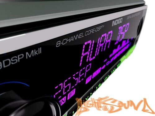 Aura INDIGO-879DSP-MKII USB-ресивер, 4х51w, USB (1.2A)/FM/AUX/BT,4RCA,DSP,RGB подсветка