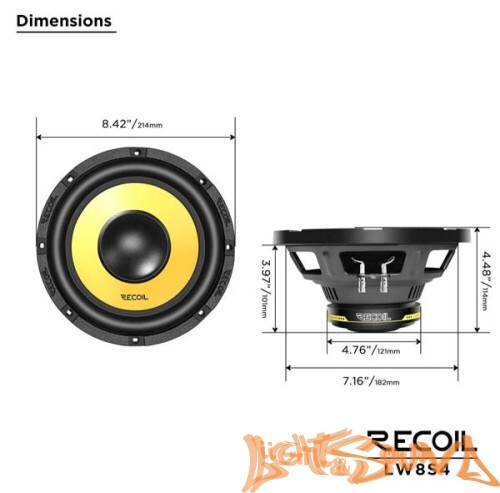 Recoil LW8S4 8" (20 см) Сабвуфер