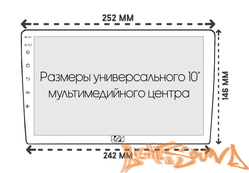 Переходная рамка для Toyota Tundra 2007-2013, Sequoia 2008-2017 для установки MFA дисплея