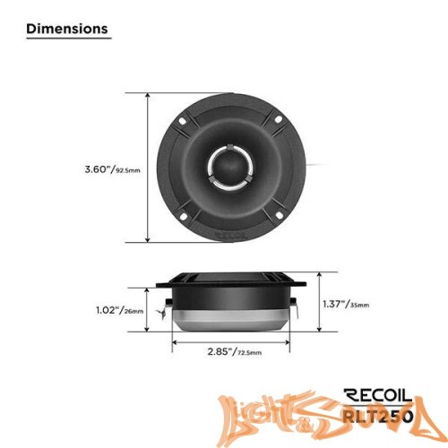 Recoil RLT250 1" (2,5см) высокочастотные динамики (комплект)