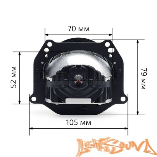 Бидиодная линза Criline 3.0" BI-LED D3 DarkBreaker, 1шт