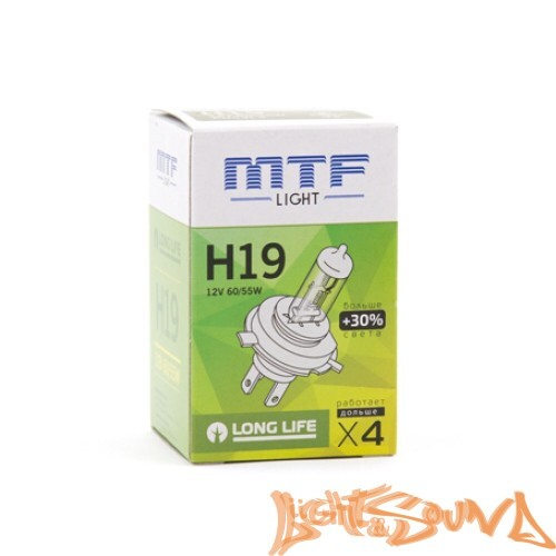 MTF Standart + 30% H19 12B 60\55Bт PU43t-3 Галогенная лампа (1шт)