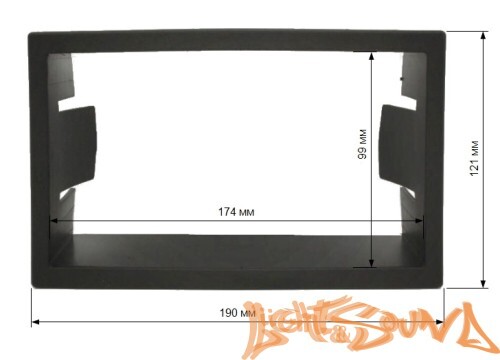 Переходная рамка для Volkswagen Golf 4, Seat Ibiza, Cordoba 2 Din(пластиковая шахта)