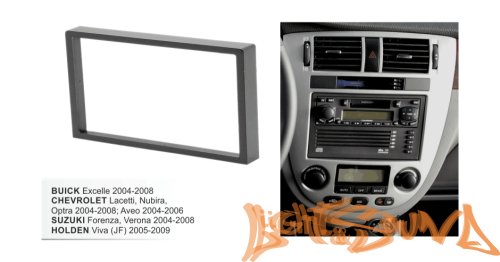 Переходная рамка для Chevrolet Lacetti, Nubira/Optra 2004-2008; Aveo 2004-2006