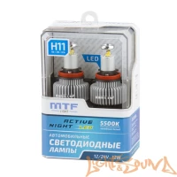 MTF LED, Active Night, 1600lm, 12W, 5500K, H11/H8/H9/H16 (2шт)