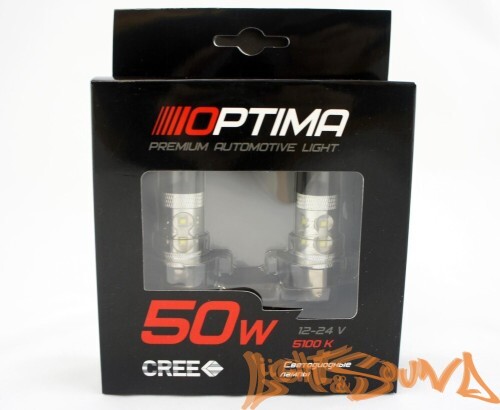 Optima Premium P21/4W CREE*10 LED*5W, 5100K, 50W, 12V (Ba15D), 1шт