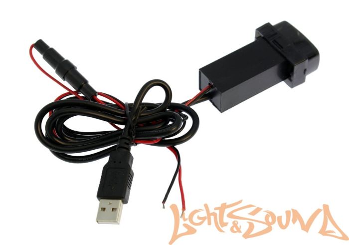 USB разъём в штатную заглушку для Mitsubishi (с зарядным устройством)