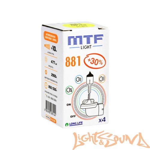 MTF Standart + 30% H27(881) 12V 27W Галогенная лампа (1шт)