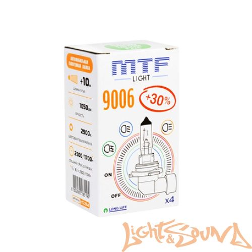 MTF Standart + 30% HB4 9006 12V 55W Галогенная лампа (1шт)