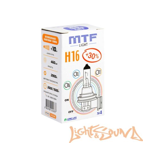 MTF Standart + 30% H16 12V 19W Галогенная лампа (1шт)