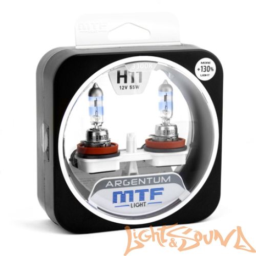 MTF ARGENTUM +130% H11, 12V, 55W Галогенные лампы (2 шт)